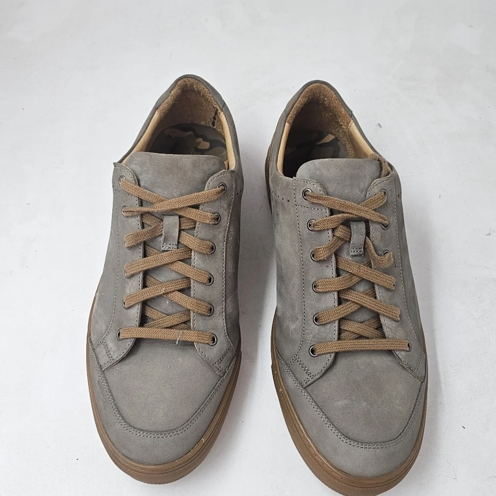 Warfield & Grand Seawall Low Top Sneaker Gray Tan Mens Size 10 Leather
